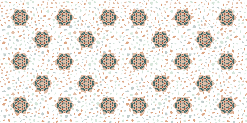 White mosaic textured vinyl rug - TenStickers