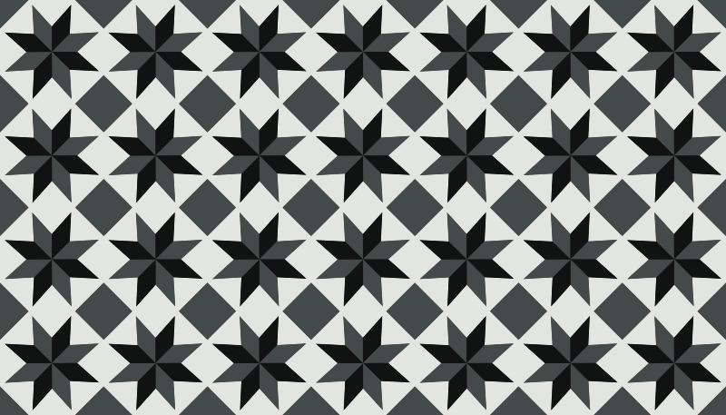 Stars and squares  tile vinyl carpet - TenStickers