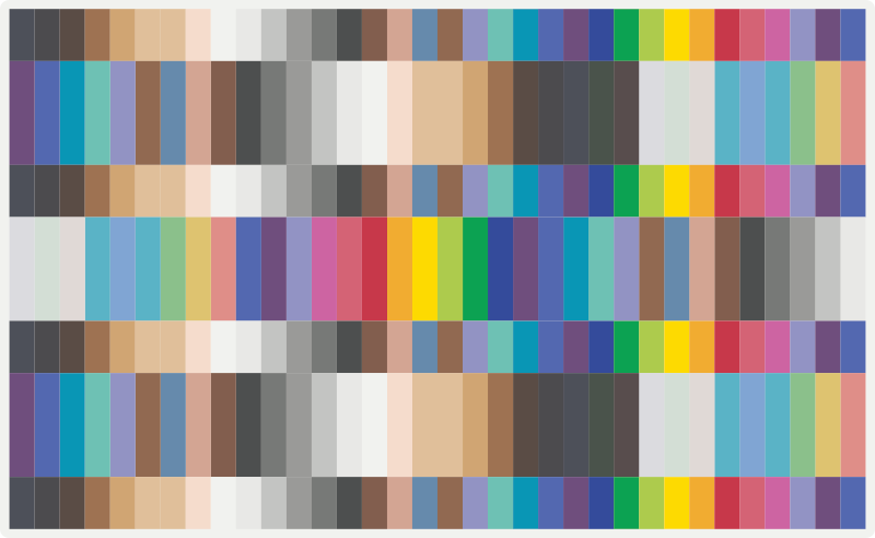 Multicolor small squares mosaic floor tile - TenStickers