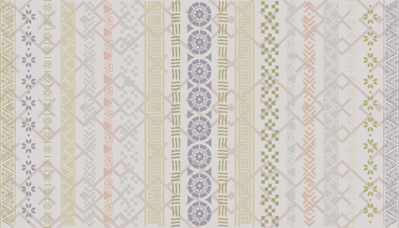 Puzzle stamp effect on beige  mosaic floor tiles - TenStickers