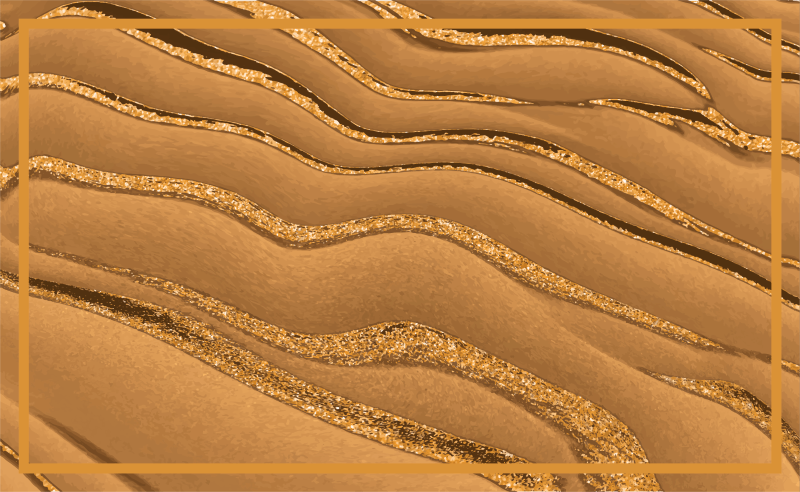 Golden Wave Pattern textured vinyl rug - TenStickers