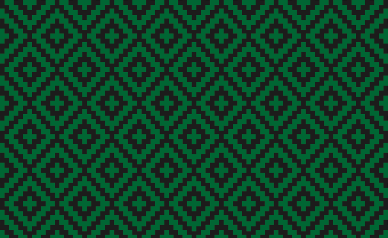 Dark green squares mosaic vinyl rug - TenStickers