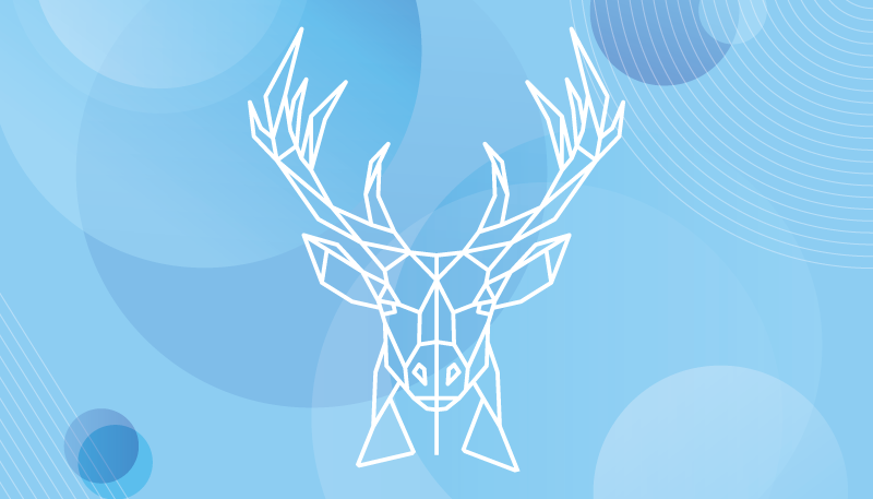 Geometric deer head animal vinyl rug - TenStickers