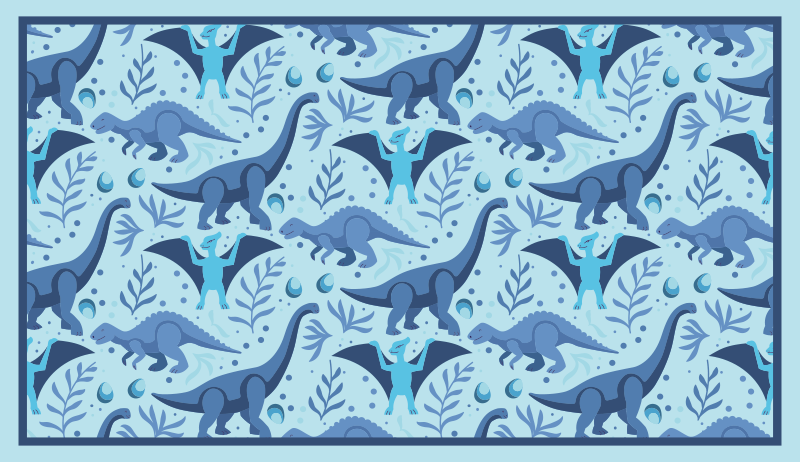 Blue dinosaurs baby play mat - TenStickers