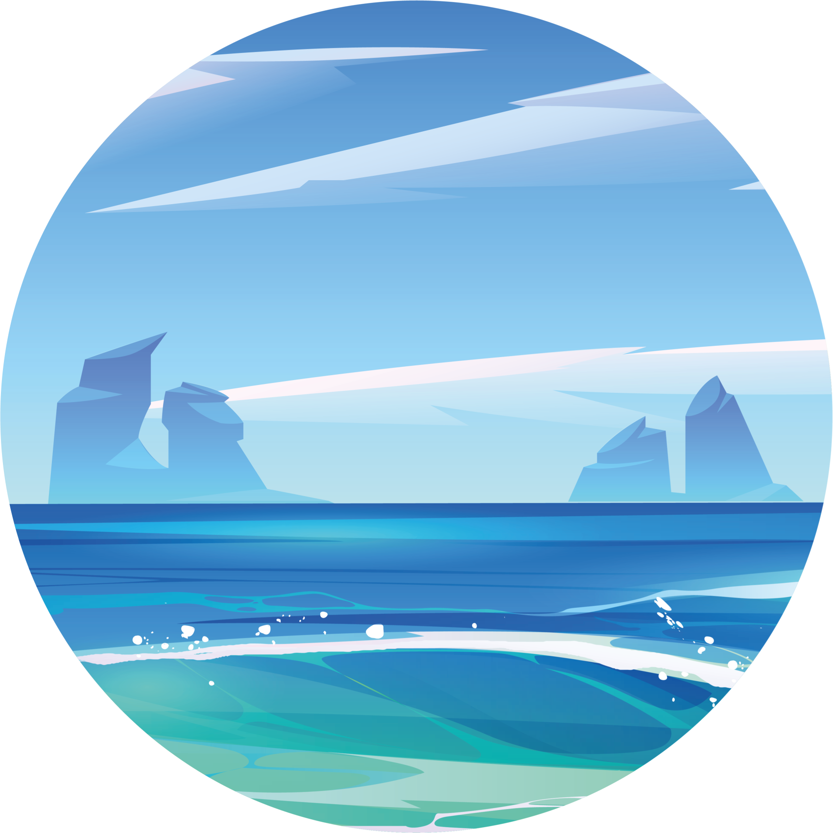 Coastal Serenity nature vinyl rug - TenStickers