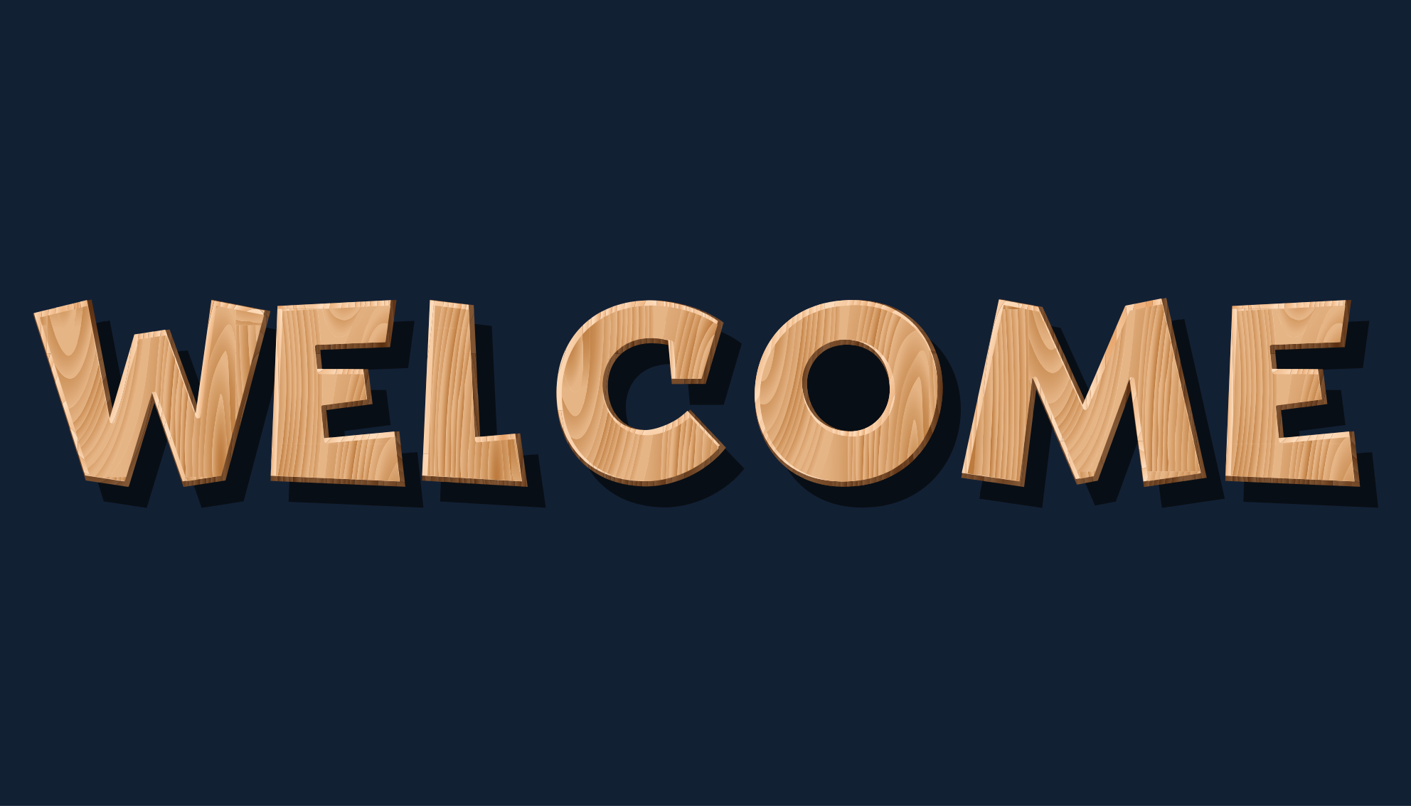 Welcome wooden sign entrance hall vinyl rug - TenStickers