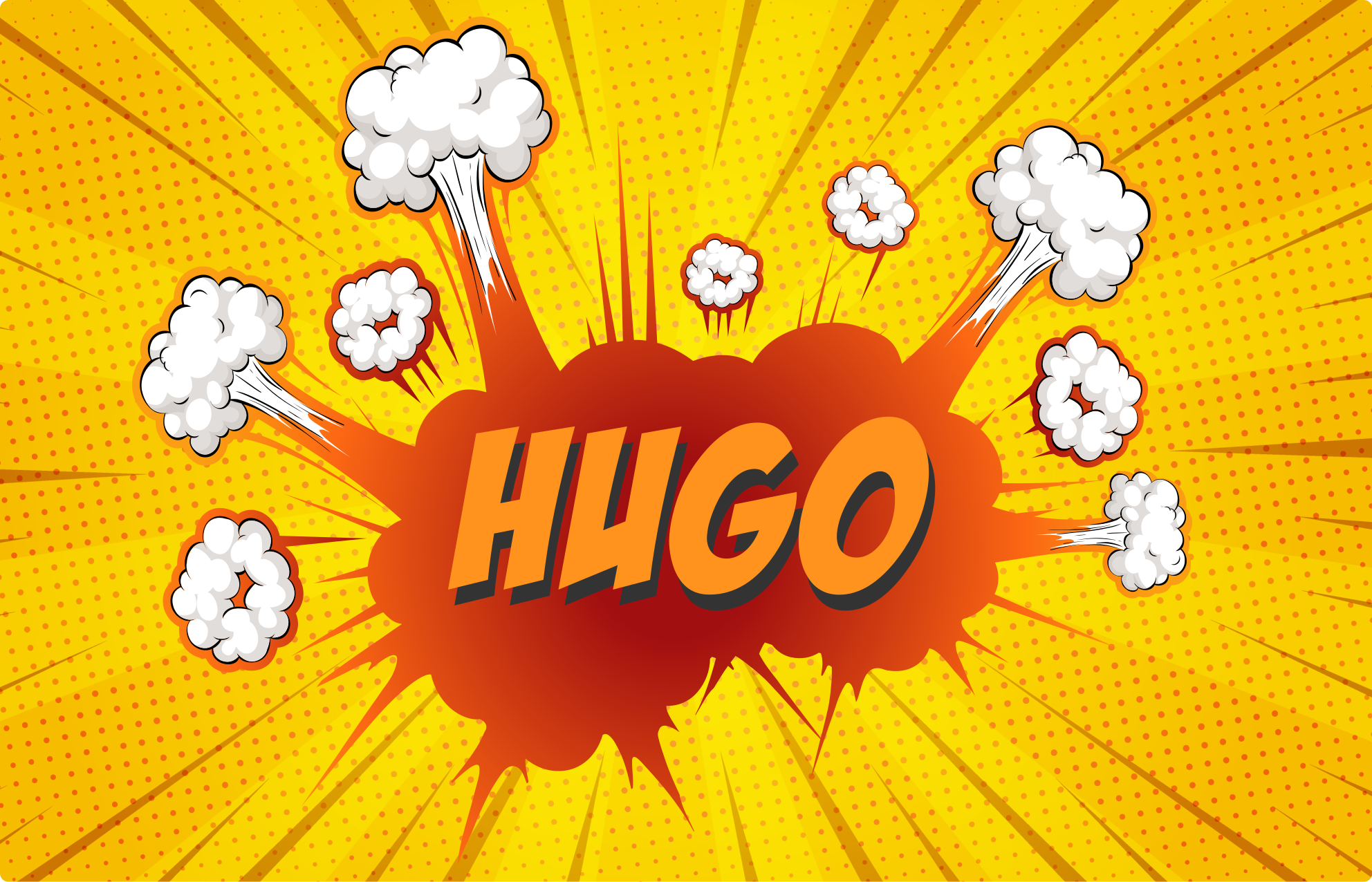 Comic speech bubble with name personalised mat - TenStickers