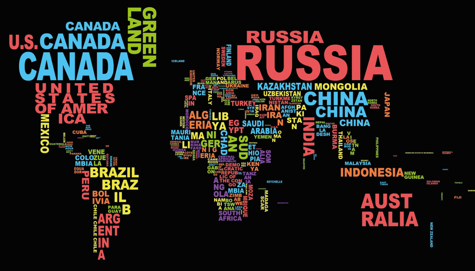scriptures forming the map of the world - TenStickers