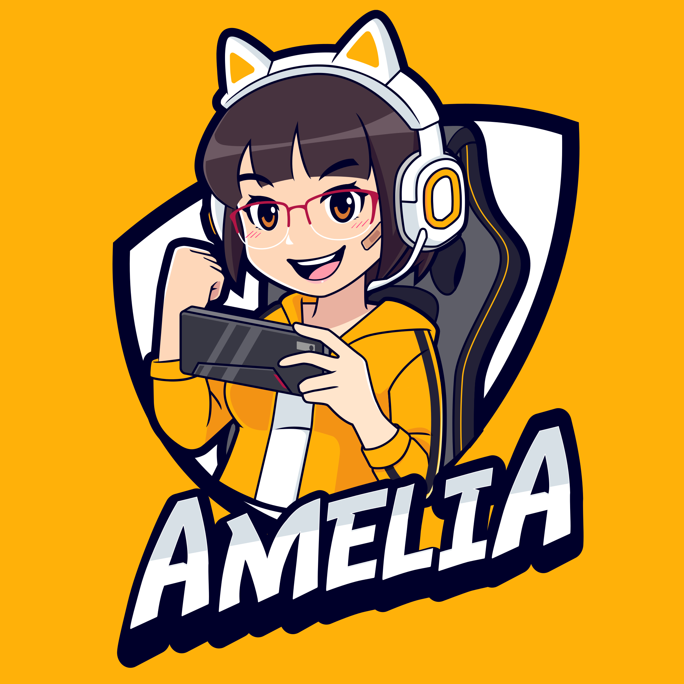 Custom gaming portrait teen vinyl rug - TenStickers