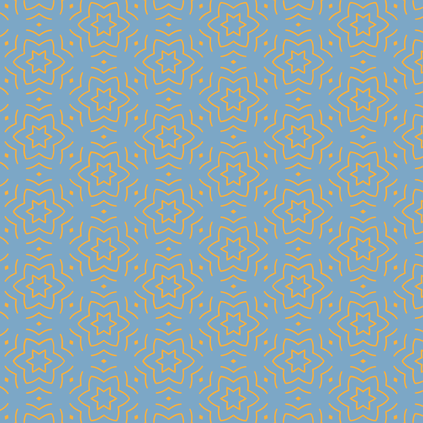 Abstract yelloow pattern star vinyl rug - TenStickers