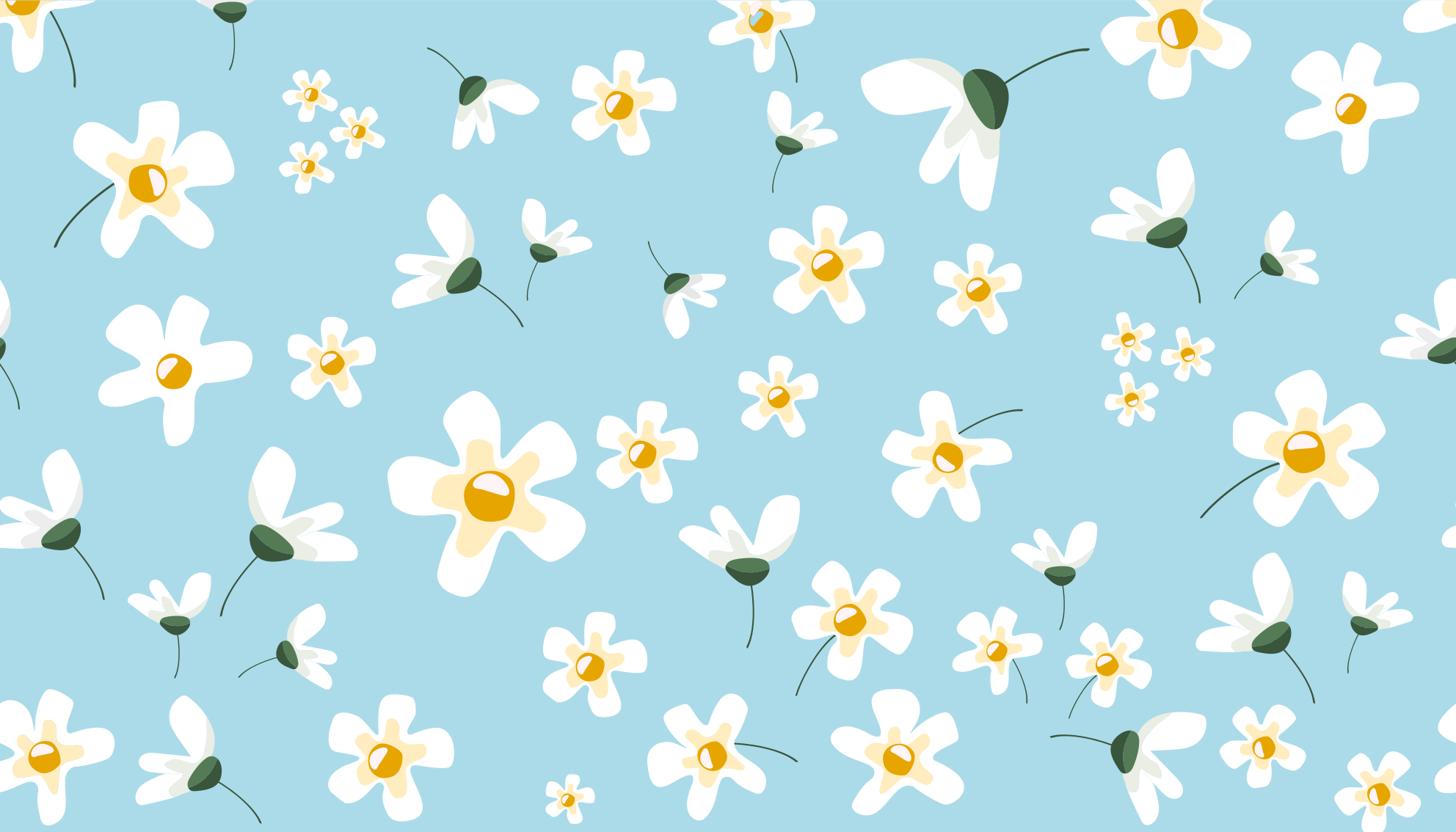 Daisy Blossom Pattern floral vinyl rug - TenStickers