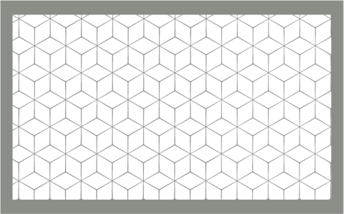 Geometric vinyl rug hexagonal design - TenStickers