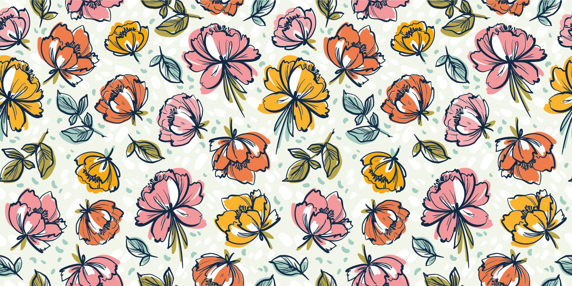 Blossoming garden design floral vinyl rug - TenStickers