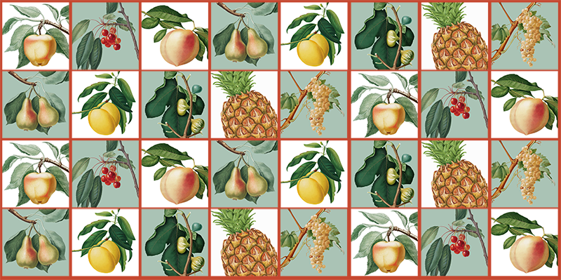 Fruit tiled pattern kitchen vinyl rug - TenStickers