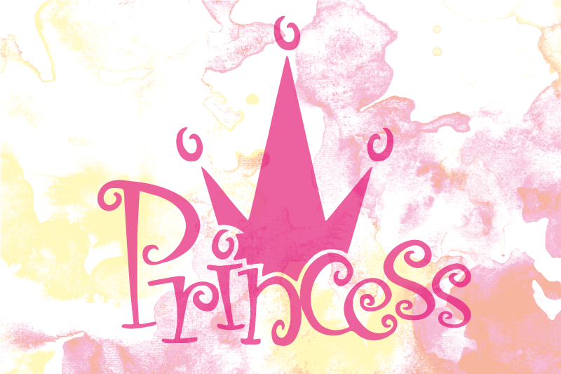 Princess Crown Theme nursery vinyl rug - TenStickers