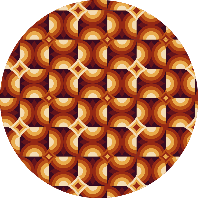 Vibrant Circle Pattern geometric vinyl rug - TenStickers