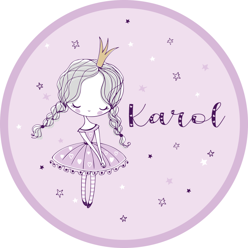 Ballet Fairy Illustration custom vinyl rug - TenStickers