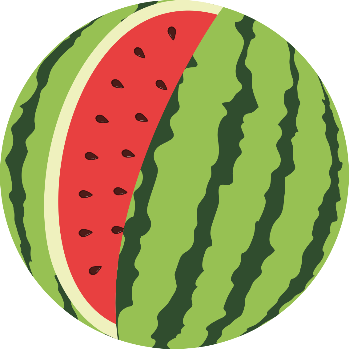Watermelon slice kitchen vinyl rug - TenStickers