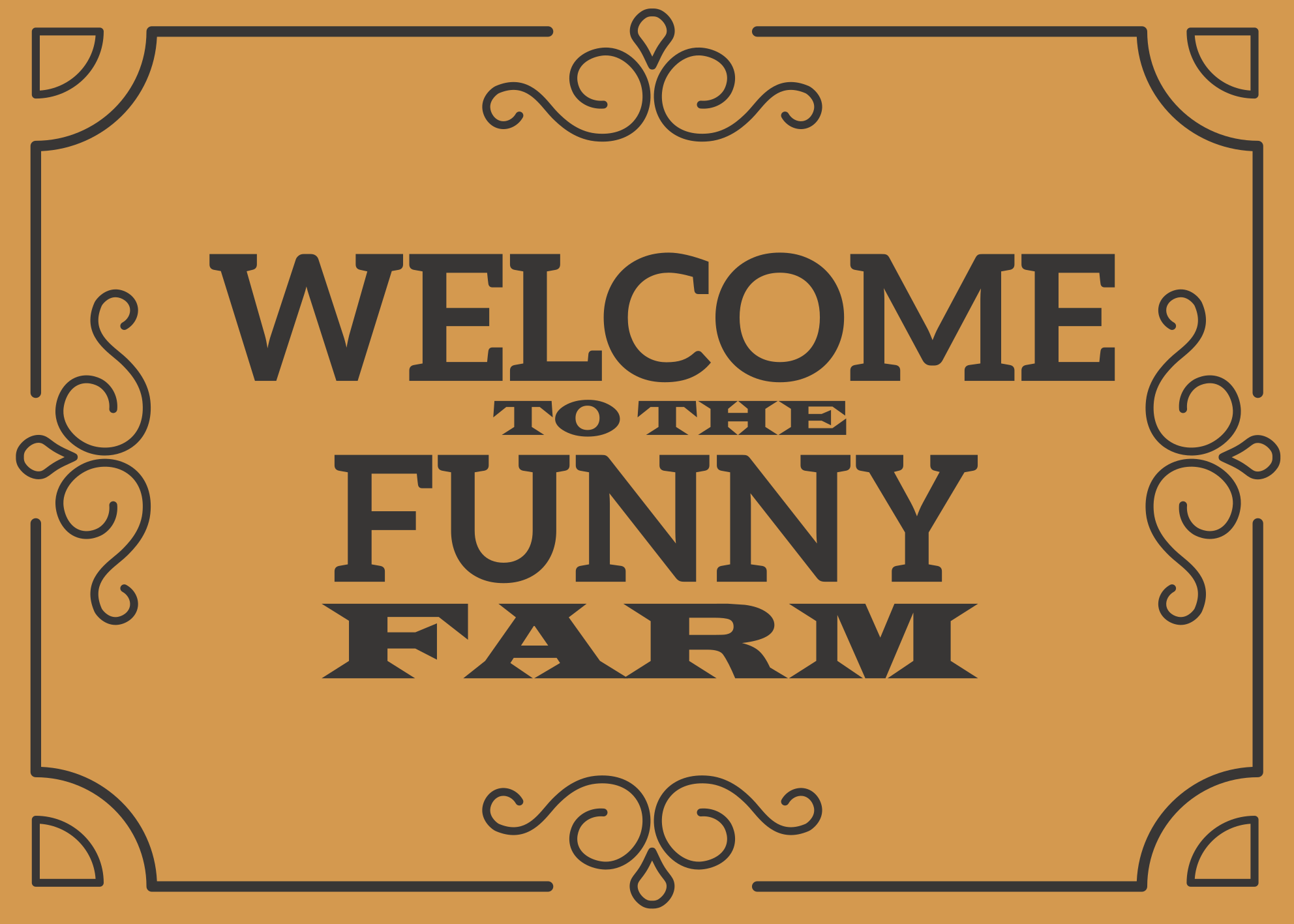 Funny Farm Welcome custom rug - TenStickers