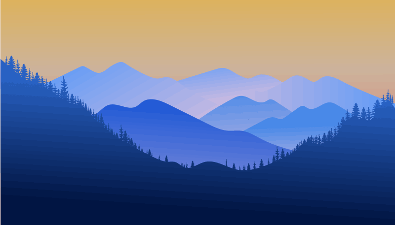 Mountainous Horizon nature vinyl rug - TenStickers