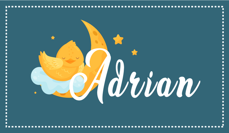 Sleeping duck with name kids vinyl rug - TenStickers