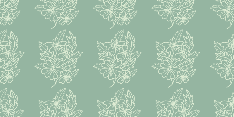 Graceful Elements floral vinyl rug - TenStickers