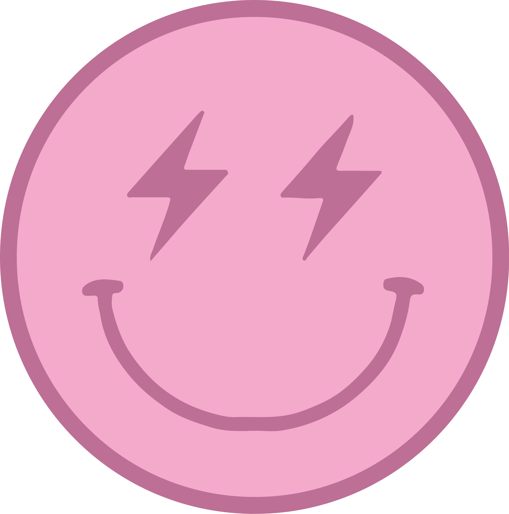 Electrifying smile face teen vinyl rug - TenStickers