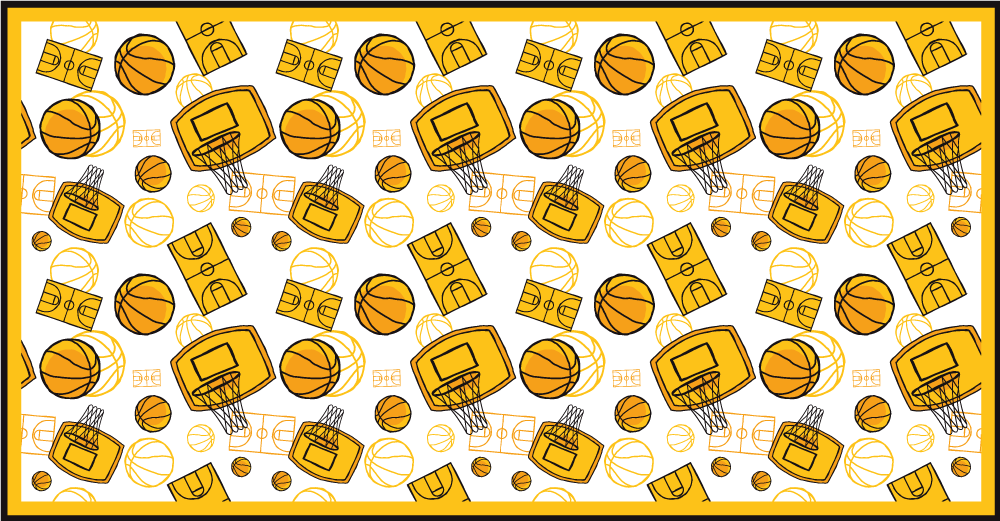 Basketball Fun teen vinyl rug - TenStickers
