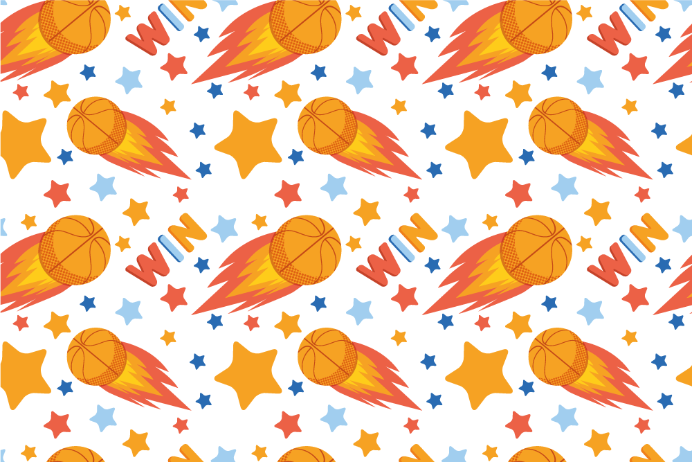 Sporty Stars Design game vinyl rug - TenStickers