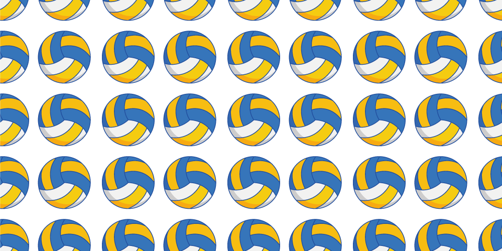 Volleyball balls teen vinyl rug - TenStickers