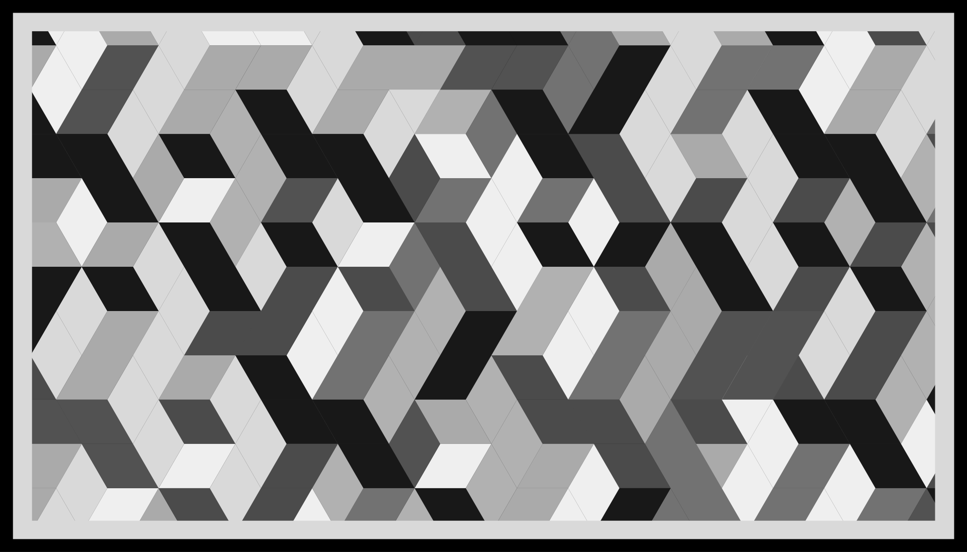 Grey 3D pattern geometric vinyl rug - TenStickers