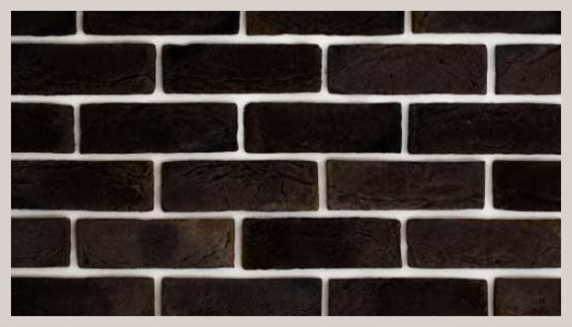 Black brickpattern stone effect vinyl rug - TenStickers