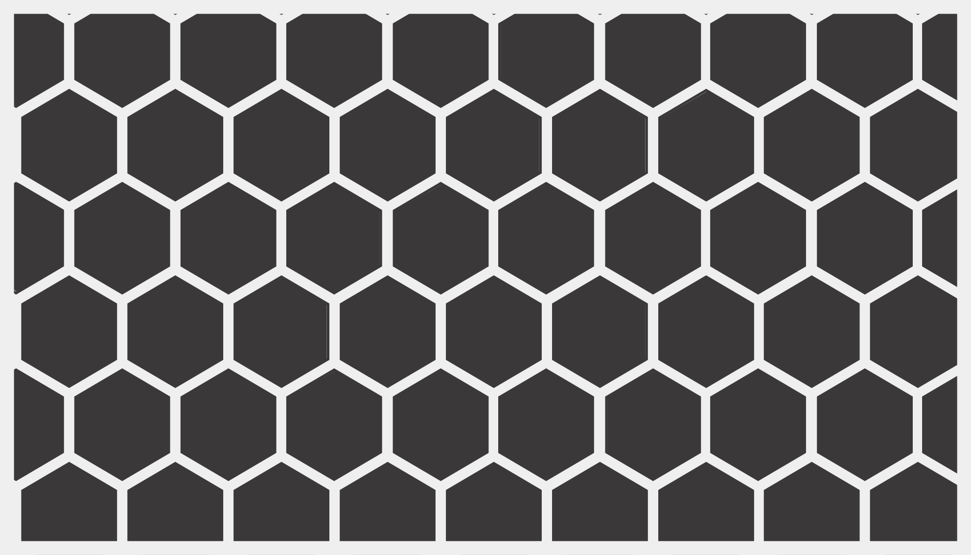 Geometric vinyl rug with hexagonal pattern - TenStickers