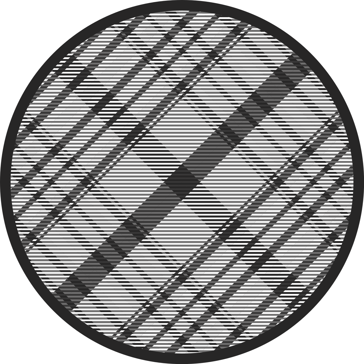 Black Plaid Pattern striped vinyl rug - TenStickers