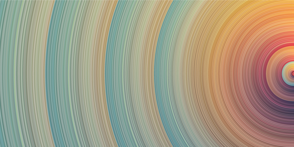 Spiral colour waves minimal vinyl rug - TenStickers