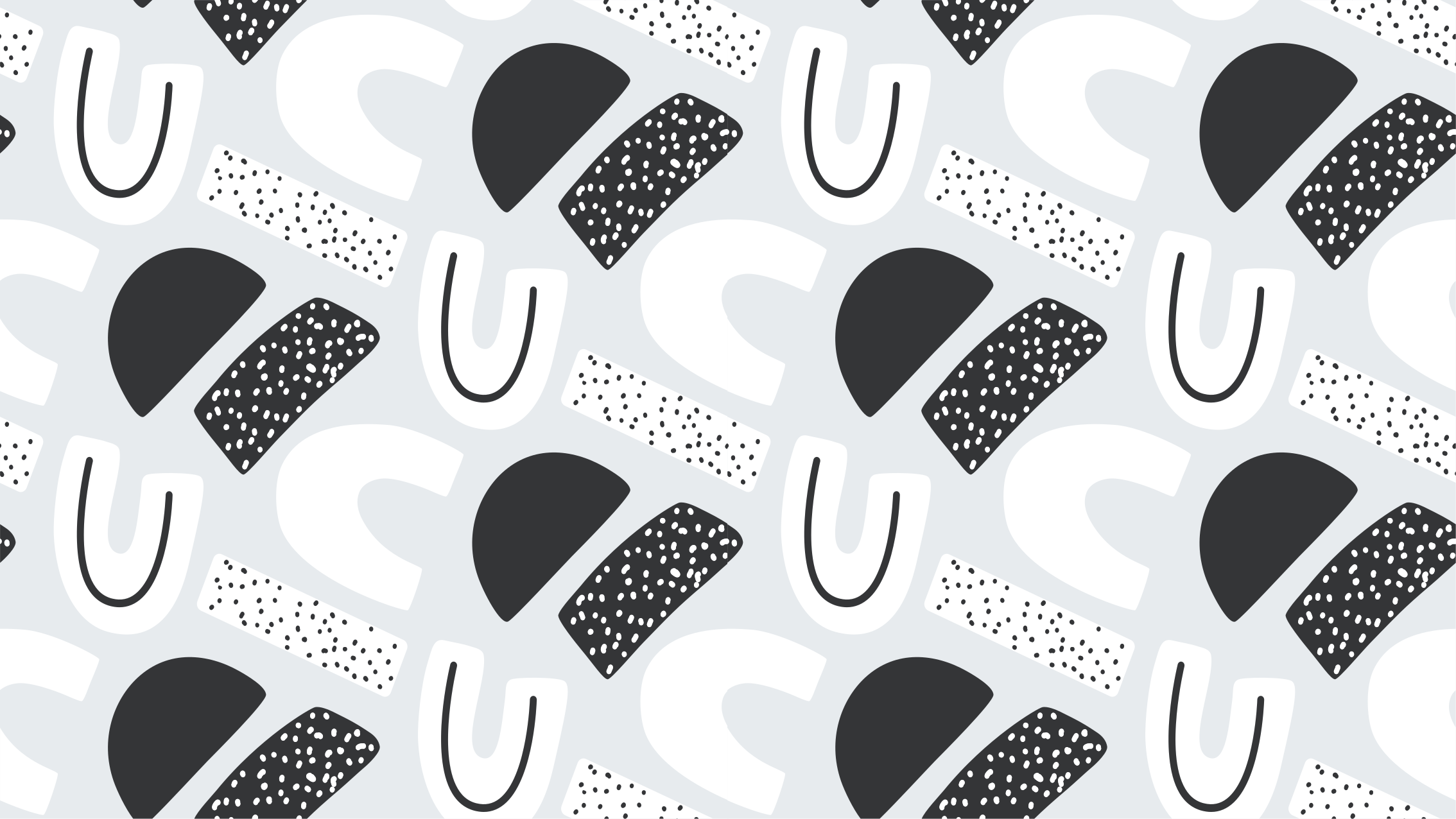 Monochrome Abstract Shapes nursery vinyl rug - TenStickers