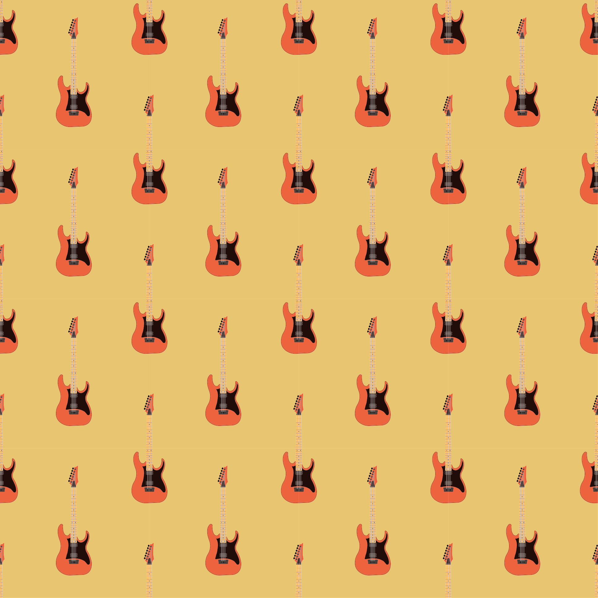 Electric Guitar Focal teen vinyl rug - TenStickers