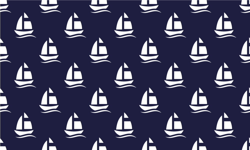 Sailboat Pattern kids vinyl rug - TenStickers