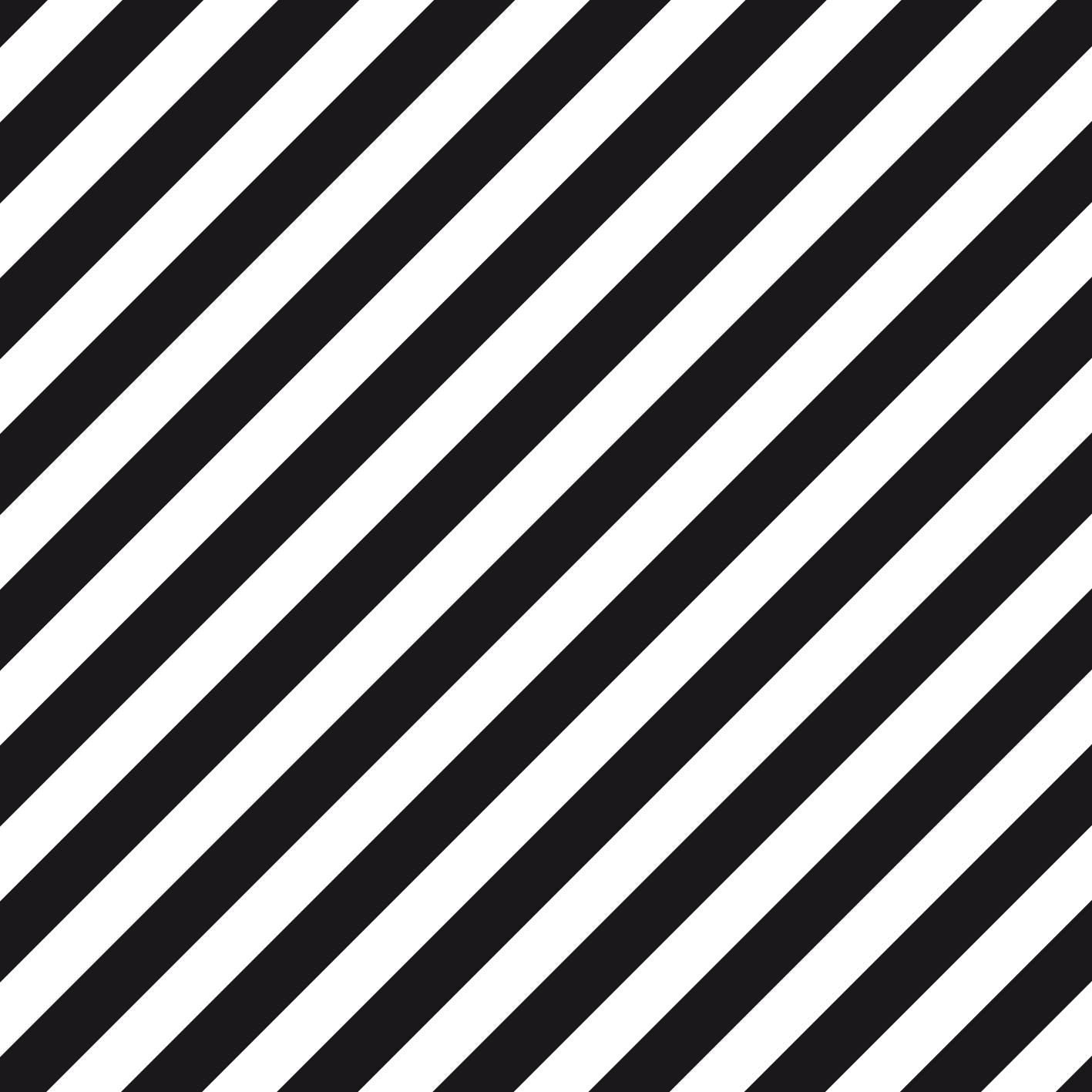 Striped vinyl rug in diagonal black and white - TenStickers