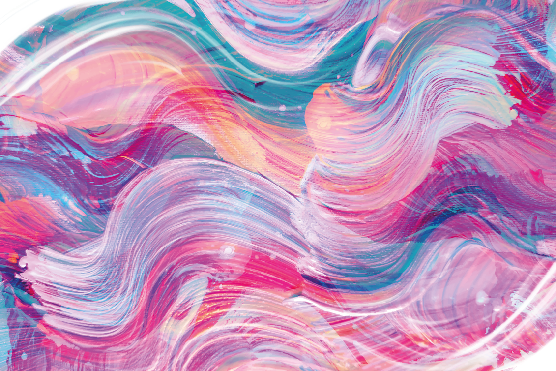 Vibrant Abstract Curves kids vinyl rug - TenStickers