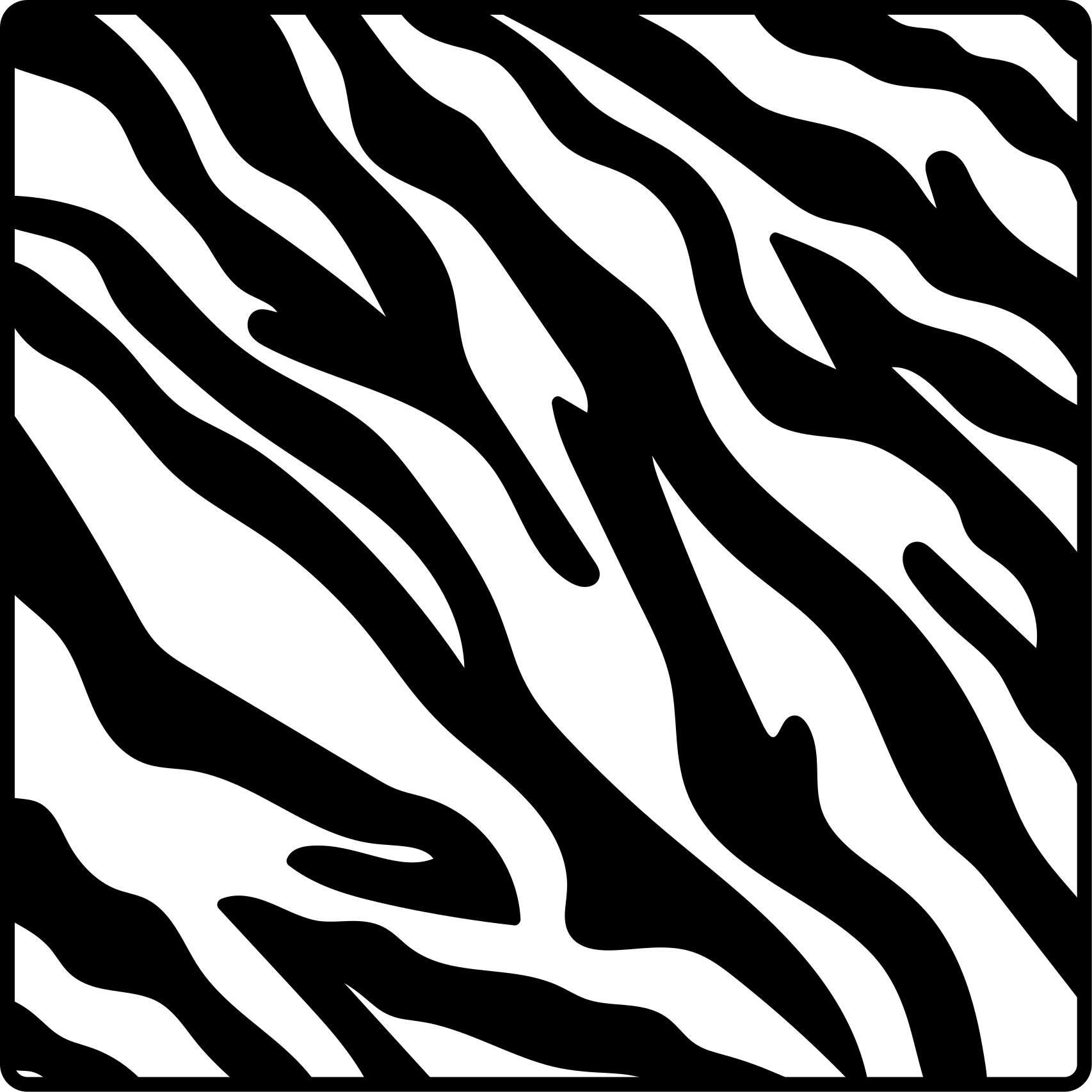 Animal print vinyl rug zebra pattern style - TenStickers