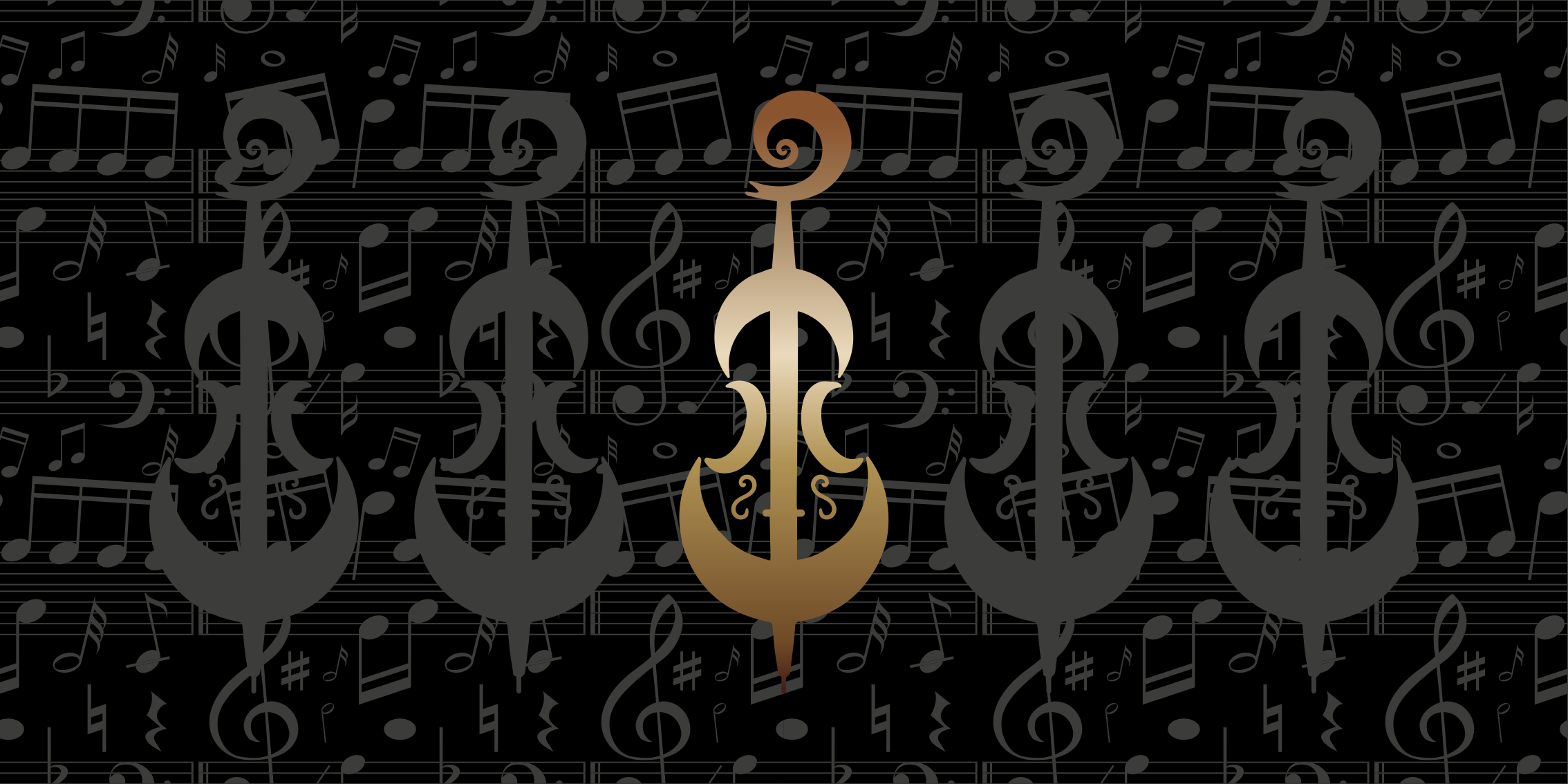 Musical Note Patterns event vinyl rug - TenStickers