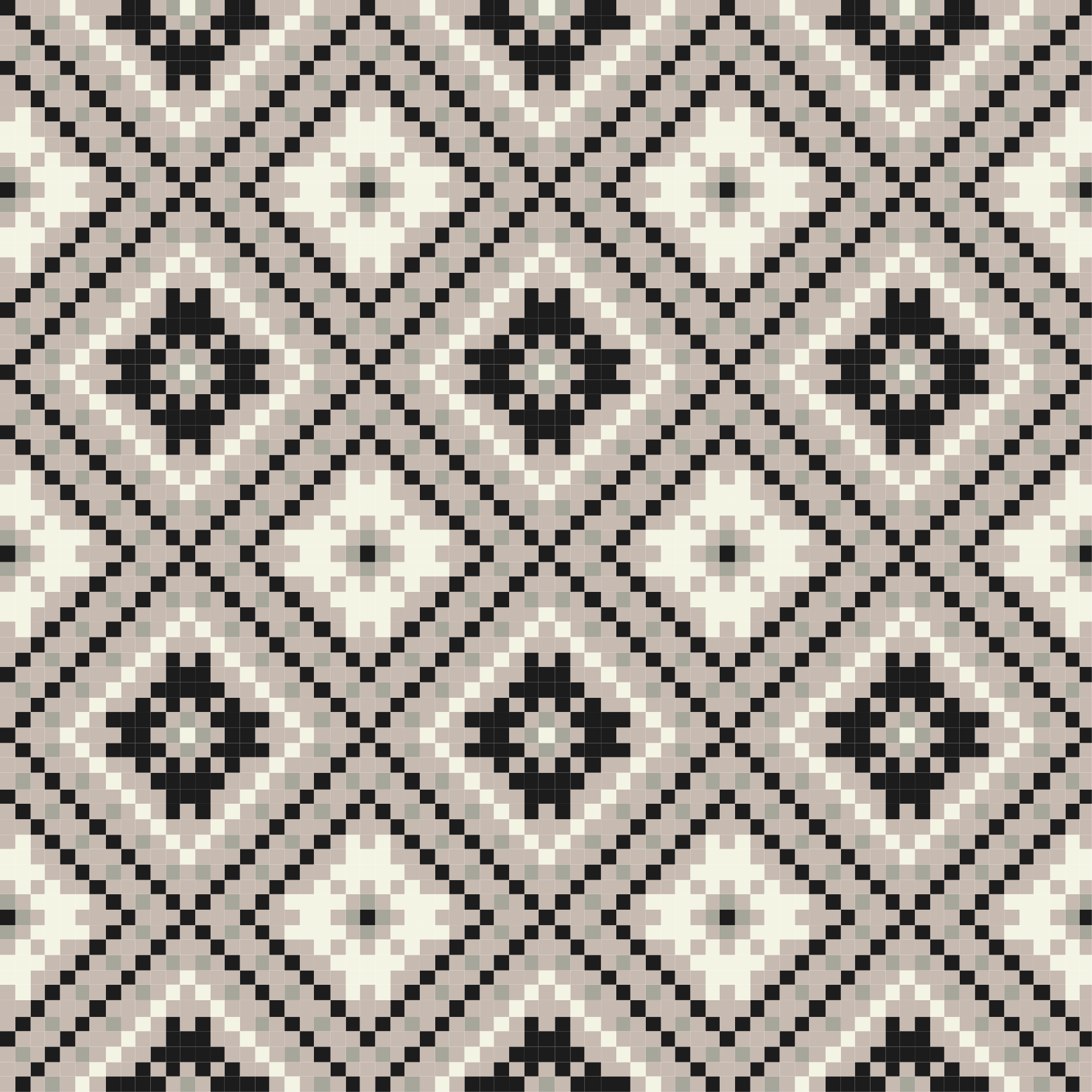 Elegant Monochrome Pattern mosaic vinyl rug - TenStickers