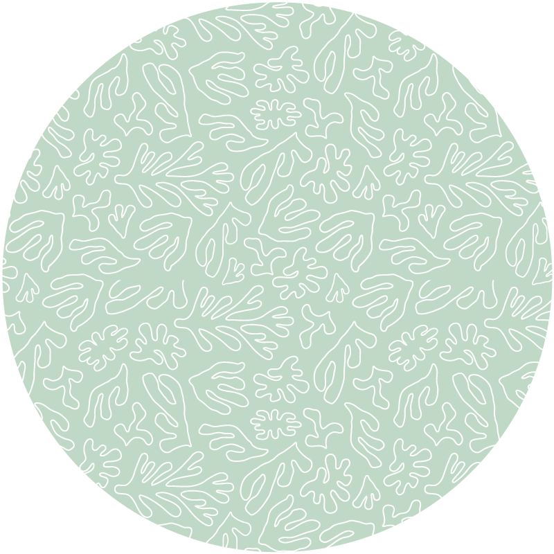 Nature vinyl rug with leafy designs - TenStickers