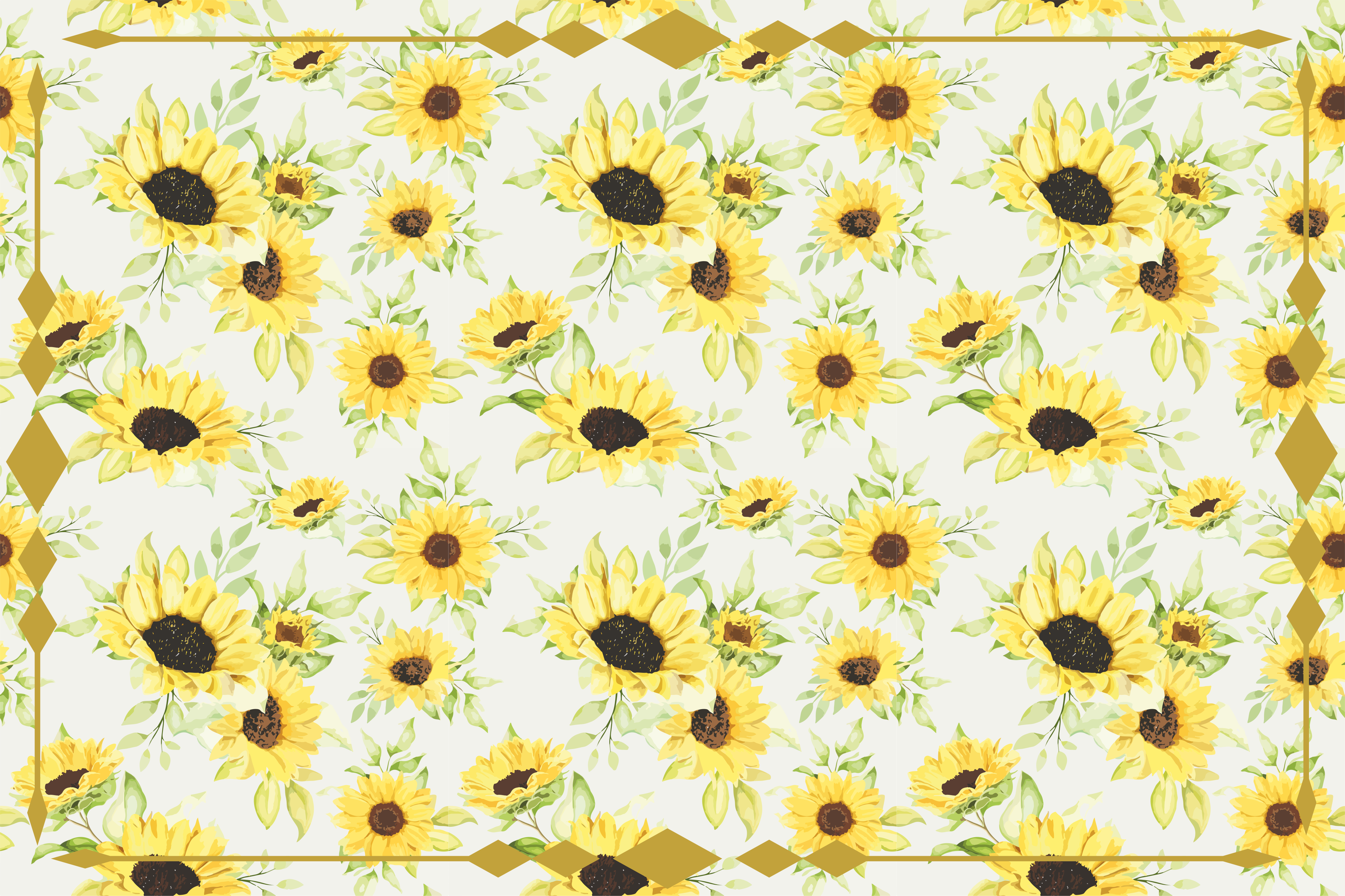Sunny floral pattern floral vinyl rug - TenStickers