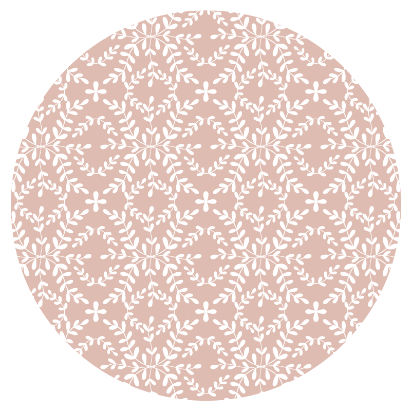 Delicate Bloom Composition floral vinyl rug - TenStickers