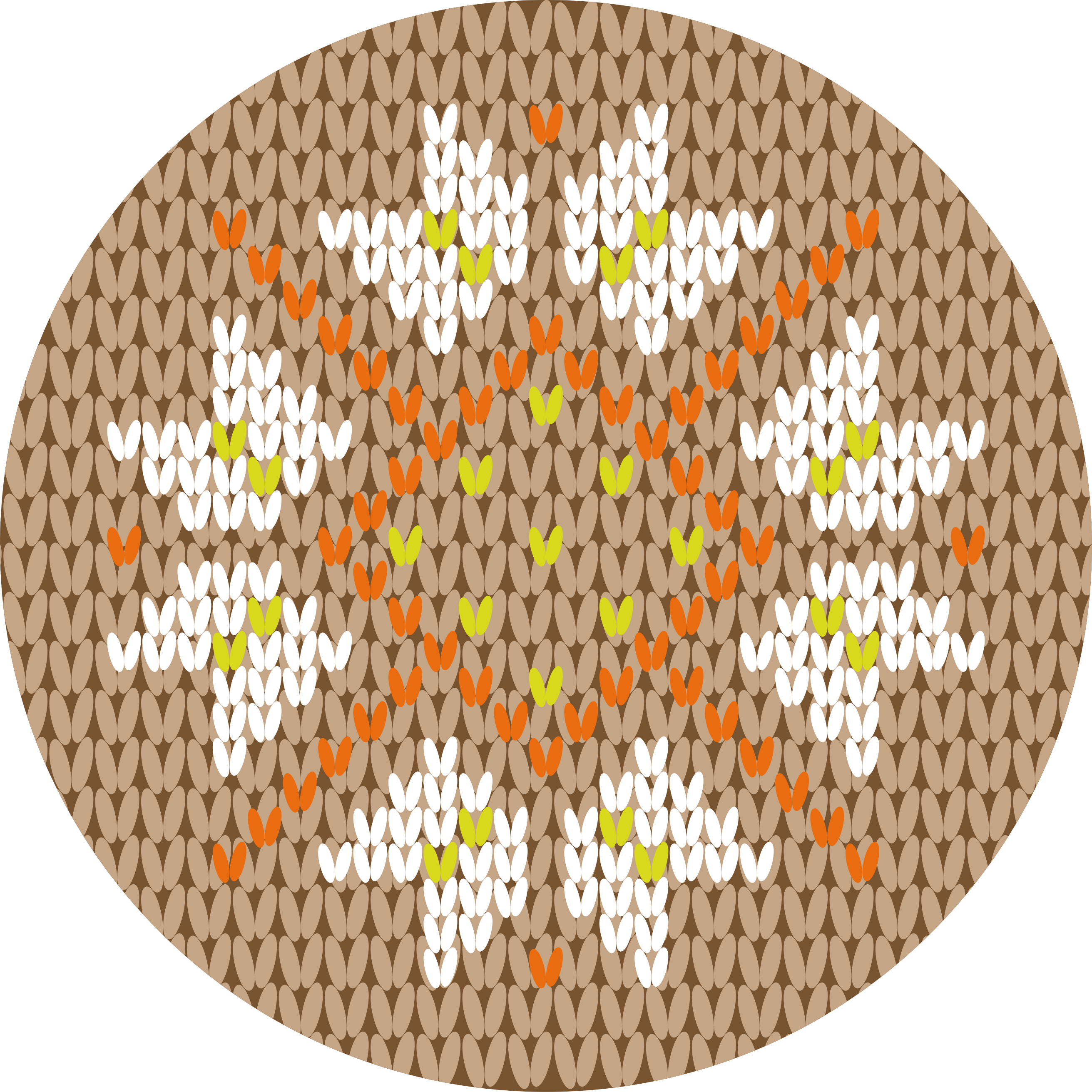 Floral Decorated Style entrance hall vinyl rug - TenStickers