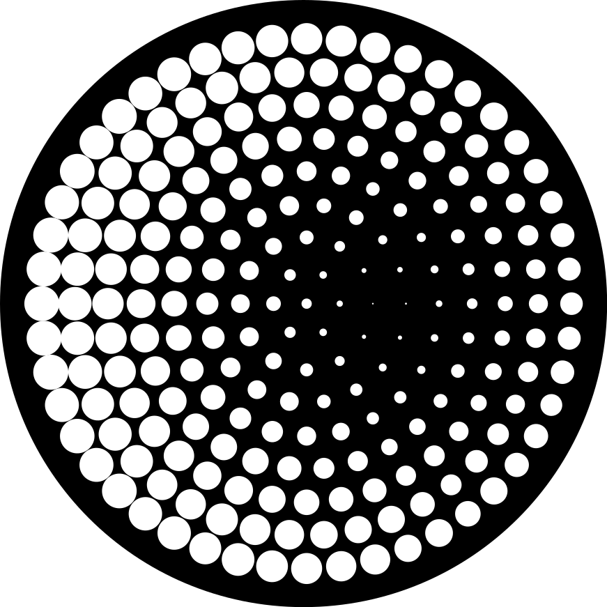 White dots circles on black vintage rug - TenStickers