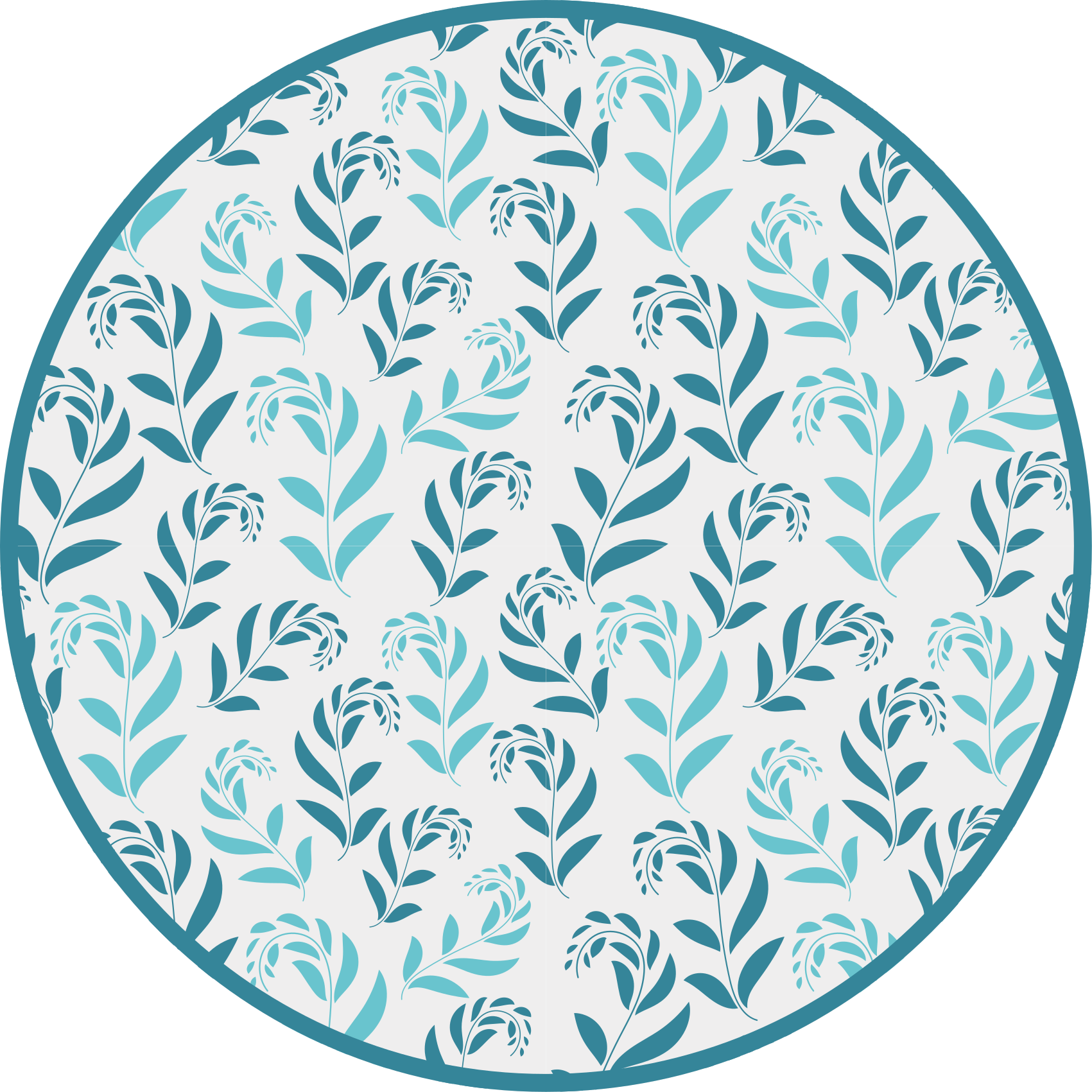 Botanical Leaf Inspiration floral vinyl rug - TenStickers