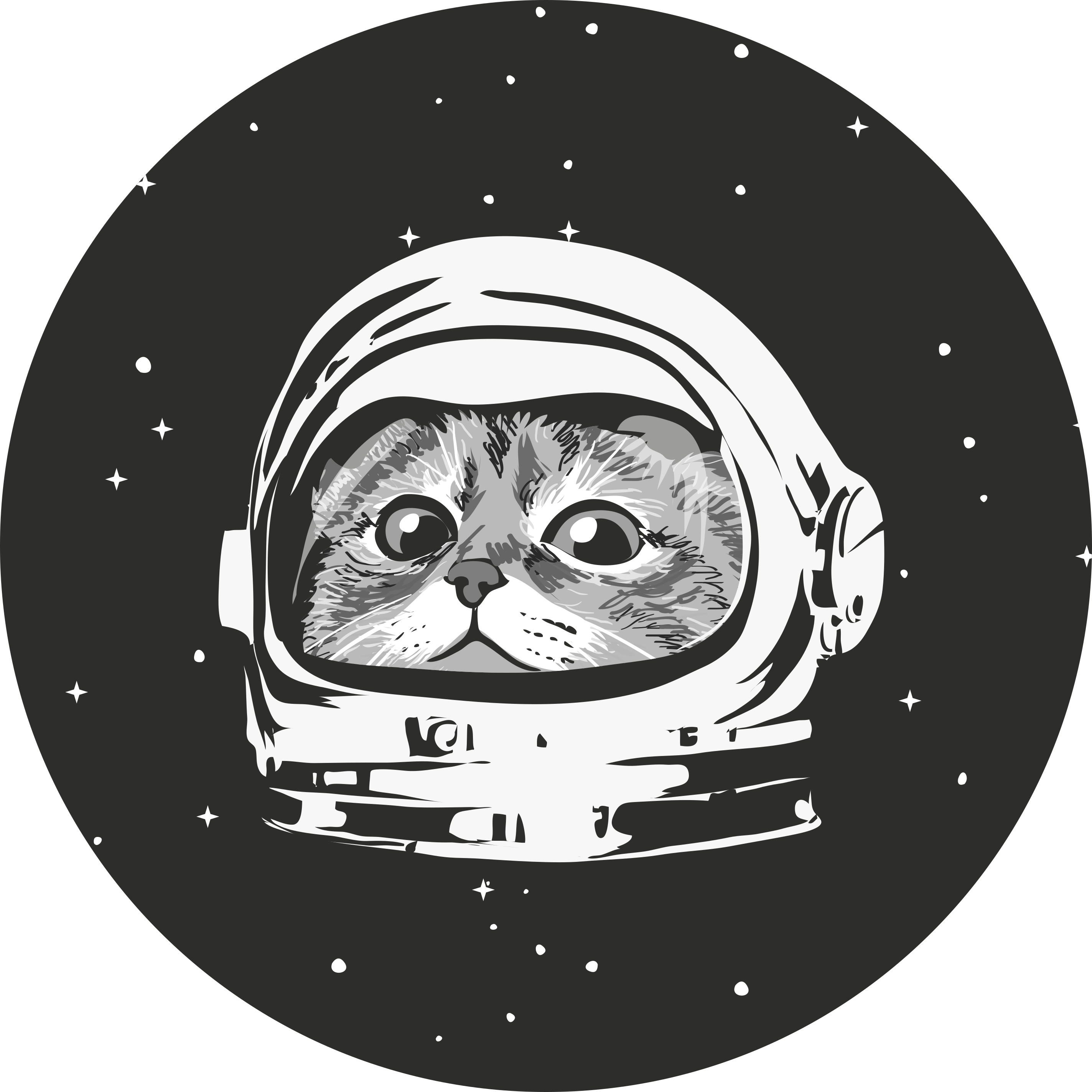 Space Cat Adventure kids vinyl rug - TenStickers